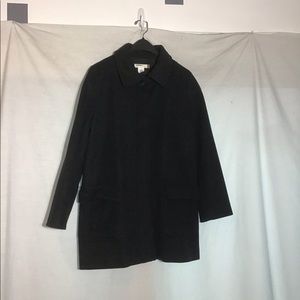 Coat by J. Crew, size M, dark charcoal color, car coat length.